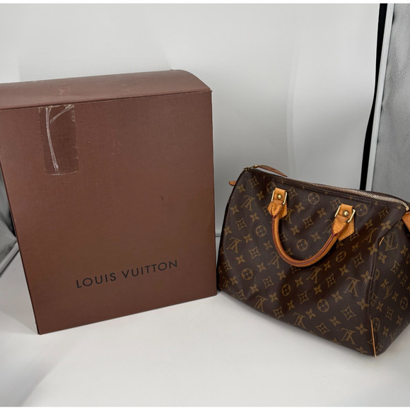 Louis Vuitton Handbags - Louis Vuitton Monogram Speedy 30 Boston Bag Hand Brown M41526 Made in USA 2006